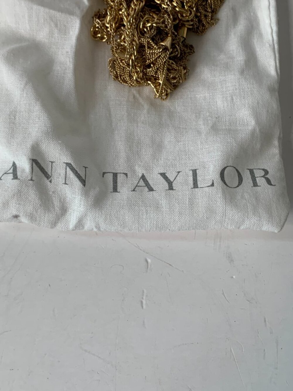 Ann Taylor Haute Tassels Gold Tone Necklace – 29" Long – Original Pouch Included - Picture 10 of 10
